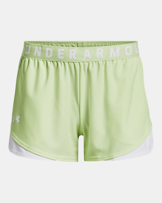 Women's UA Play Up Shorts 3.0, Green, pdpMainDesktop image number 4